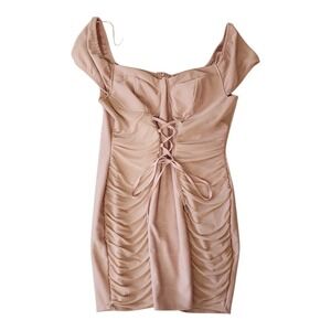 Haunte Monde Dress Plus Size 3XL Pink Balletcore Corset Lace Front Coquette Mesh